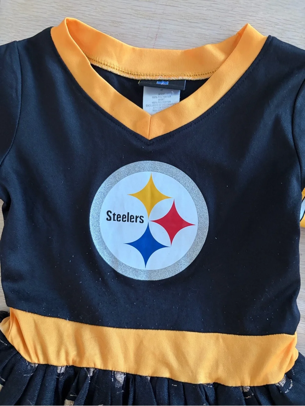 NFL Girls Black and Gold Steelers Tutu game day Dress - Picture 3 of 4